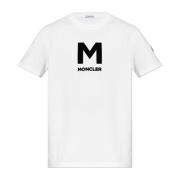 Moncler T-shirt med sammet logo White, Herr