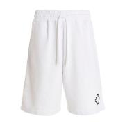 Marcelo Burlon Vita Bomullsshorts Ss22 White, Herr