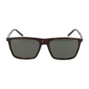 Saint Laurent Fyrkantig Ram Solglasögon SL 668 Brown, Unisex