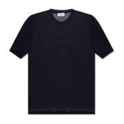 Saint Laurent T-shirt med logotyp Blue, Dam