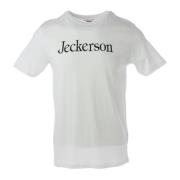 Jeckerson Vit Print T-shirt Korta ärmar White, Herr