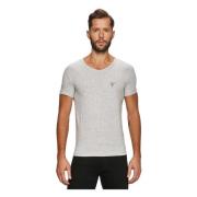 Guess V-Neck Logo Tee T-shirt Gray, Herr