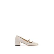 Jimmy Choo Elegant Mary Jane Stil Läderpumps Beige, Dam