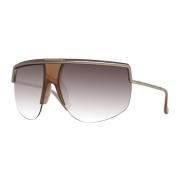 Max Mara Guld Aviator Solglasögon med Gradient Linser Yellow, Dam