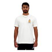 New Balance T-shirt White, Herr