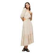 Pepe Jeans Maxi Dresses Beige, Dam