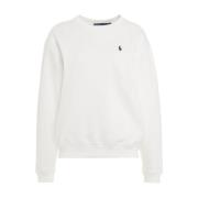 Ralph Lauren Vit Sweatshirt Aw24 Modellhöjd 172cm White, Dam