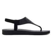 Skechers Meditation Rockstar Sandals Black, Dam