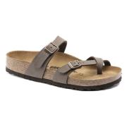 Birkenstock Mayari Birko-Flor Nubuck Sandals Gray, Dam