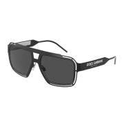 Dolce & Gabbana Stilfull Matt Svart Solglasögon Black, Unisex