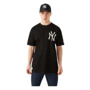 New Era Mlb Big Logo Oversized Tee Neyyan T-shirt Black, Herr