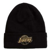 New Era NBA L.A Lakers Metallic Badge Beanie Wool Cap Black, Unisex