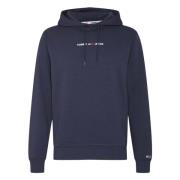 Tommy Jeans Linear Logo Hoodie Blue, Herr