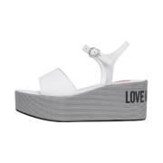 Love Moschino Kilklack Sandaler White, Dam