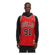 Mitchell & Ness Dennis Rodman 91 Sweater Red, Herr