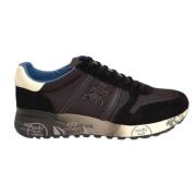 Premiata Nylon Suede Sneakers Svart Vit Multicolor, Herr