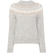 Peserico Alpaca Wool Blend Sweater Gray, Dam