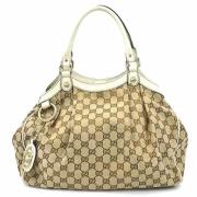 Gucci Vintage Pre-owned Canvas handvskor Beige, Dam