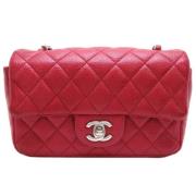 Chanel Vintage Pre-owned Laeder axelremsvskor Red, Dam