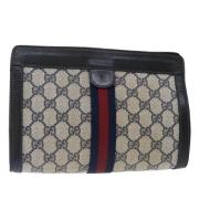 Gucci Vintage Pre-owned Laeder kuvertvskor Blue, Dam