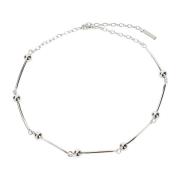 Hugo Kreit Metallic Particole Chain Necklace Gray, Dam