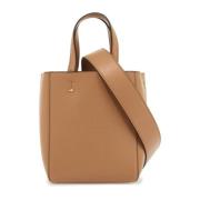 Jimmy Choo Präglad Logotyp Läder Tote Väska Beige, Dam