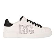 Dolce & Gabbana Läder lågtoppsneakers White, Herr