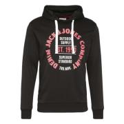 Jack & Jones Andy Hoodie Black, Herr