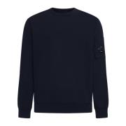 C.p. Company Midnight Blue Fleece Bomulls Sweatshirt Blue, Herr