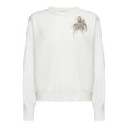 Brunello Cucinelli Kashmir Crew Neck Tröja Vit White, Dam