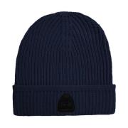 La Martina Mäns Akryl Logo Beanie Mössa Blue, Herr