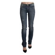 Ermanno Scervino Blåtvättade Skinny Denim Jeans Blue, Dam