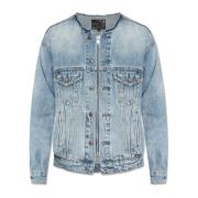 R13 Denimjacka med vintage-effekt Blue, Dam