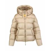 Parajumpers Kort glänsande nylonjacka Tilly Beige Guld Beige, Dam