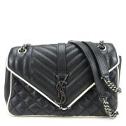 Yves Saint Laurent Vintage Pre-owned Tyg axelremsvskor Black, Dam