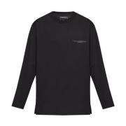 Y-3 Vit Långärmad T-shirt Black, Herr