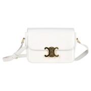 Celine Vintage Pre-owned Laeder crossbodyvskor White, Dam