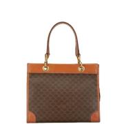 Celine Vintage Pre-owned Canvas handvskor Brown, Dam