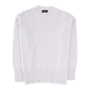 Roberto Collina Split Roundneck Sweater White, Herr