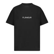 Flaneur Homme Box Logo Svart T-shirt Black, Herr