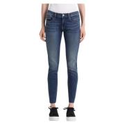 Calvin Klein Blå Skinny Jeans med 5 Fickor Blue, Dam