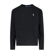 Ralph Lauren Svart Logo Crewneck Tröja Black, Dam