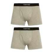 Tom Ford Tvåpack boxershorts med logotyp Gray, Herr