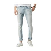 Tommy Hilfiger Blå Jeans 5-Ficka Elastisk Sliten Blue, Herr