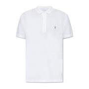 AllSaints Polo med broderat logotyp White, Herr