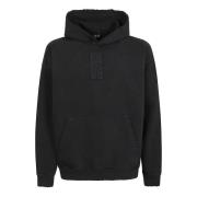 44 Label Group Svart Laserskuren Hoodie med Dragsko Black, Herr