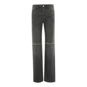 Coperni Dragkedja Denim Byxor Gray, Dam