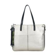 Rebelle Guld Läder Shopper Väska Cassandra Beige, Dam