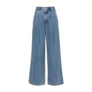 Agolde Vida Ben Denim Byxor Blue, Dam