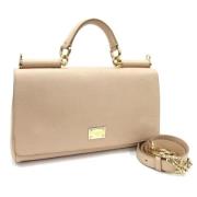 Dolce & Gabbana Pre-owned Pre-owned Tyg handvskor Beige, Dam